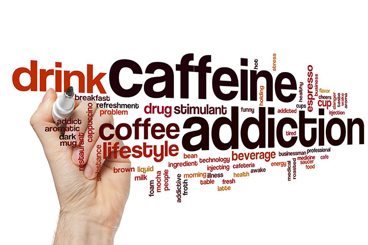 Word cloud about caffeine