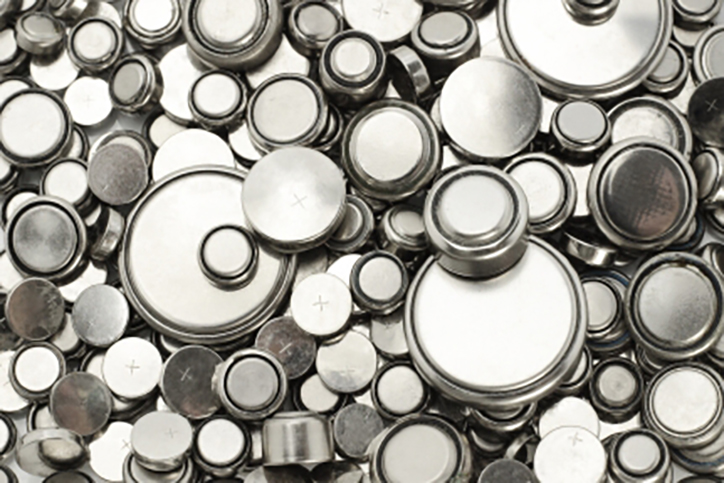 Background image of lithium batteries of various sizes