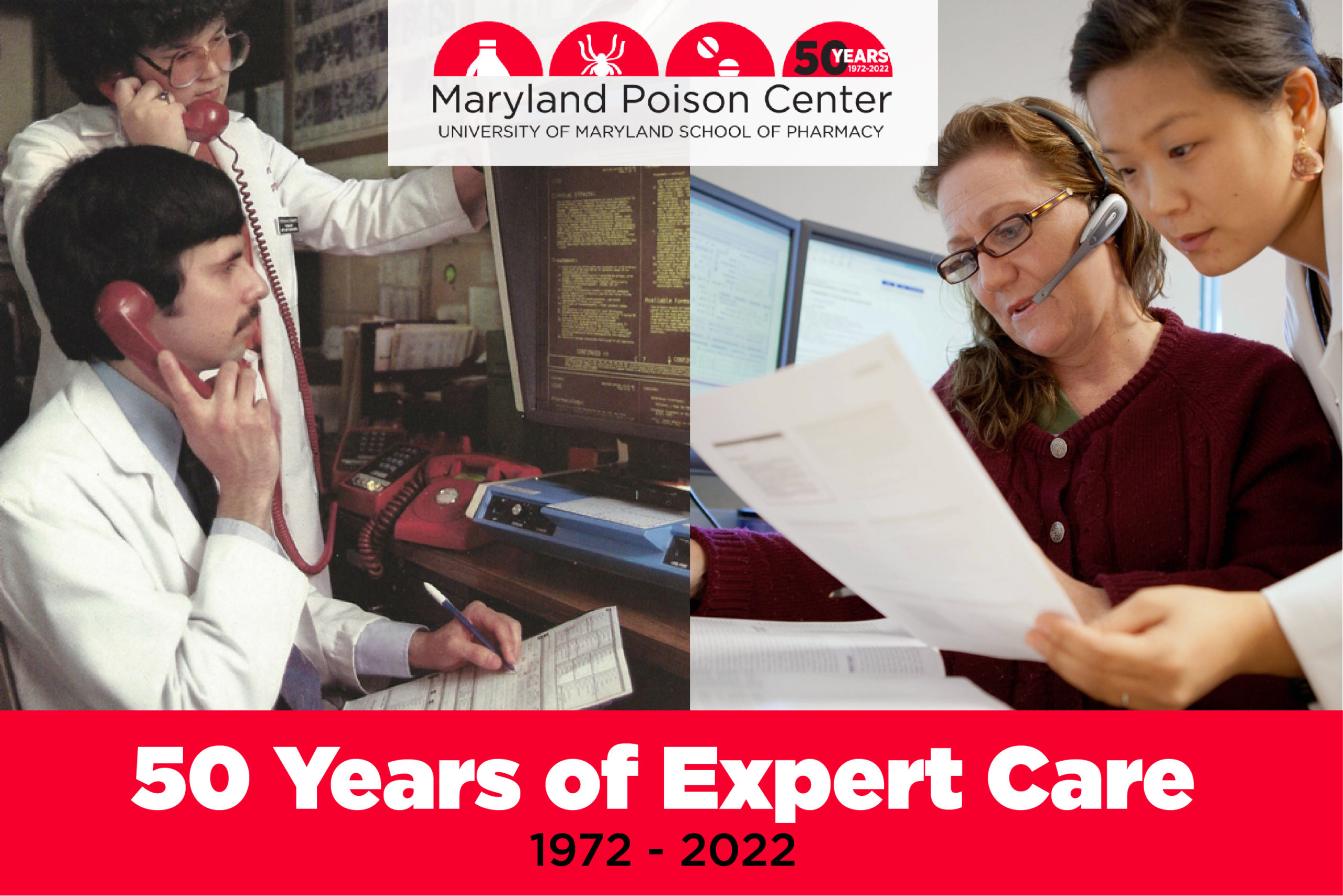 A historic photo next to a current photo of MPC's specialists