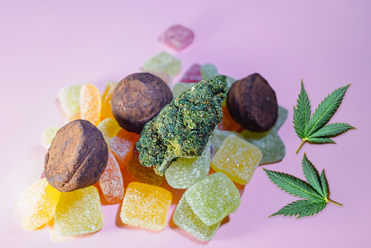 Mix of edible cannabis products